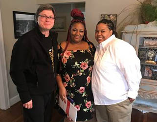 Rev. Bob with Akia and La'Esa
