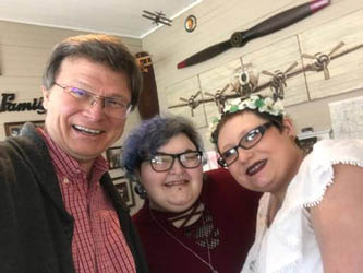 Rev. Bob with Jennifer and Kimberly